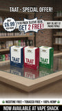 TAAT cigarettes Beyond Tobacco Nicotine free CBD sticks 500mg